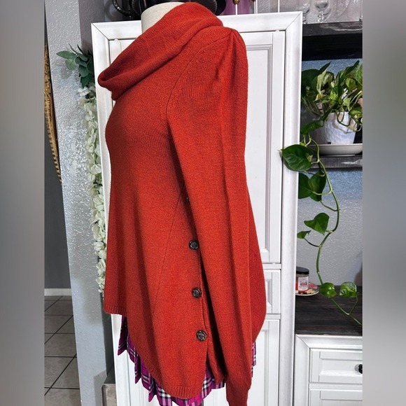 Small CREMIEUX Burnt Orange Rust Sweater Blouse NWT Stretchy - Picture 6 of 7